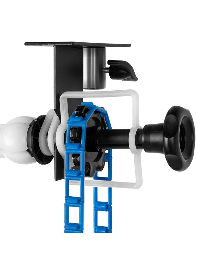 Fotoconic Single Roller Wall/Light Stand Mounting 2-in-1 Manual Background Support System, Including Two Single Hooks, Two Expand Bars, One Chain - Image 3