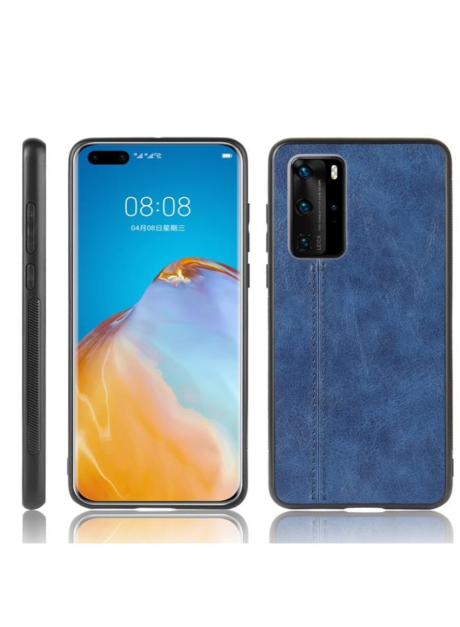 S-TOP Case For Huawei P40 Pro Shockproof Sewing Cow Pattern Skin PC + PU + TPU Case - Image 1