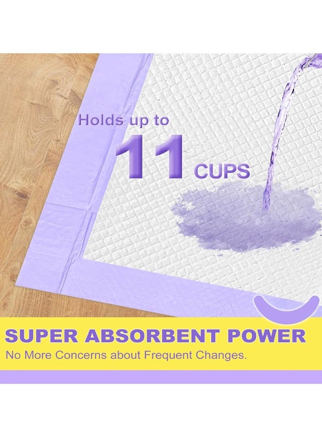 وسادات بول للاستخدام مرة واحدة للكلاب والحيوانات الأليفة، وسادات صغيرة للجراء مع إزالة الروائح، وسادات بول سميكة للجراء، وسادات تدريب للحيوانات الأليفة برائحة اللافندر فائقة الامتصاص، وسادات بول للاستخدام مرة واحدة مانعة للتسرب سريعة الجفاف لا تتسرب، وسادات تدريب سميكة مكونة من 6 طبقات فائقة الامتصاص للكلاب والجراء والقطط والأرانب والحيوانات الأليفة - Image 3