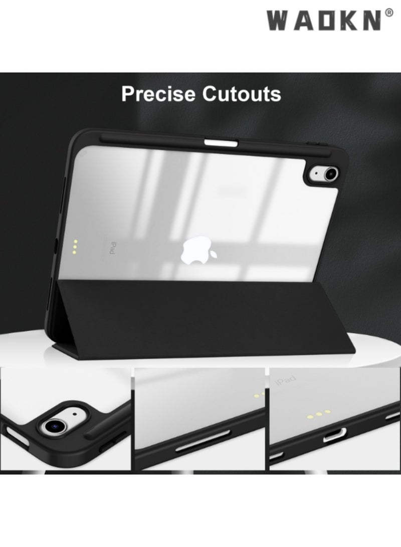 دبليو أيه أو كي أن آي باد 10.9-inch حماية القضية ، حالة حماية ذكية مع القلم الأخدود ، صدمة برهان تغطية كاملة ، التلقائي النوم / الاستيقاظ ، ودائم تصميم عصري ، أسود - Image 5