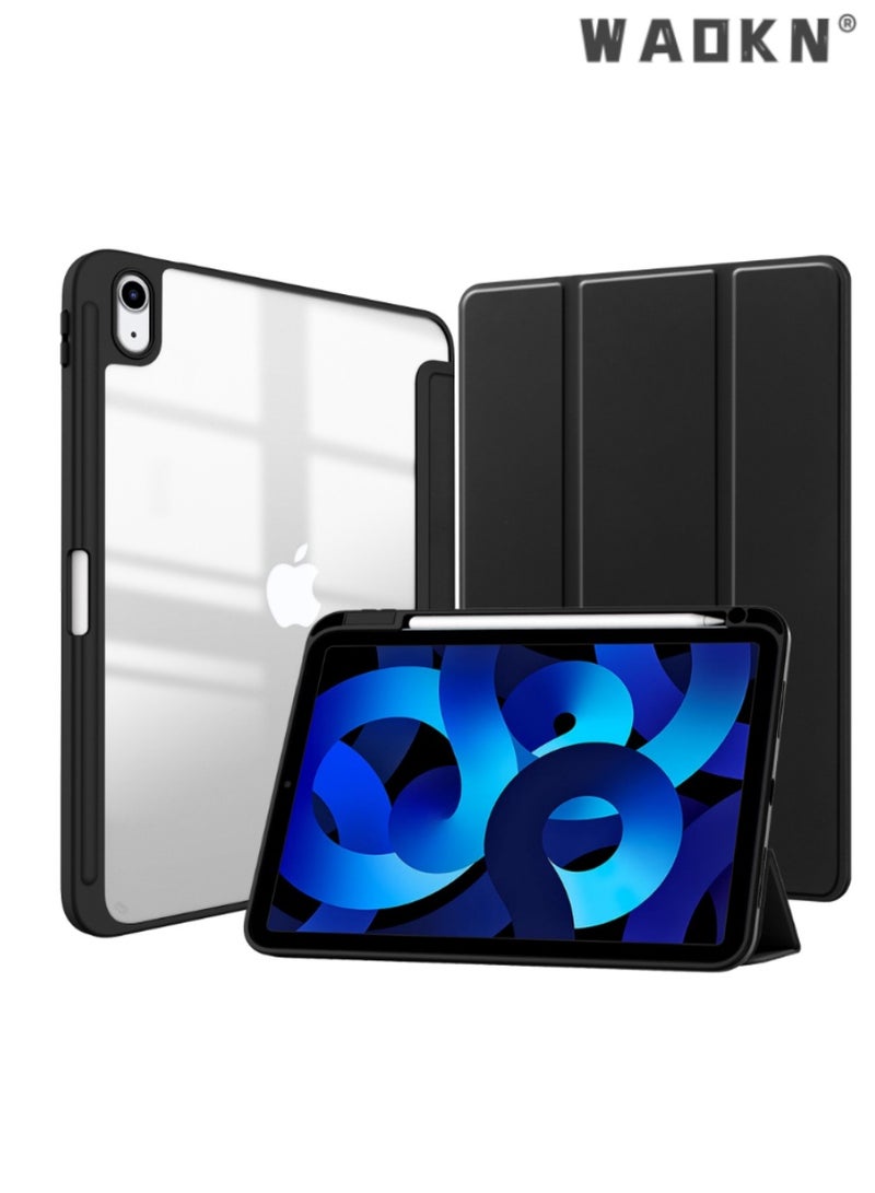 دبليو أيه أو كي أن آي باد 10.9-inch حماية القضية ، حالة حماية ذكية مع القلم الأخدود ، صدمة برهان تغطية كاملة ، التلقائي النوم / الاستيقاظ ، ودائم تصميم عصري ، أسود - Image 1