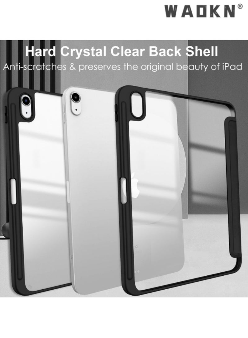 دبليو أيه أو كي أن آي باد 10.9-inch حماية القضية ، حالة حماية ذكية مع القلم الأخدود ، صدمة برهان تغطية كاملة ، التلقائي النوم / الاستيقاظ ، ودائم تصميم عصري ، أسود - Image 4