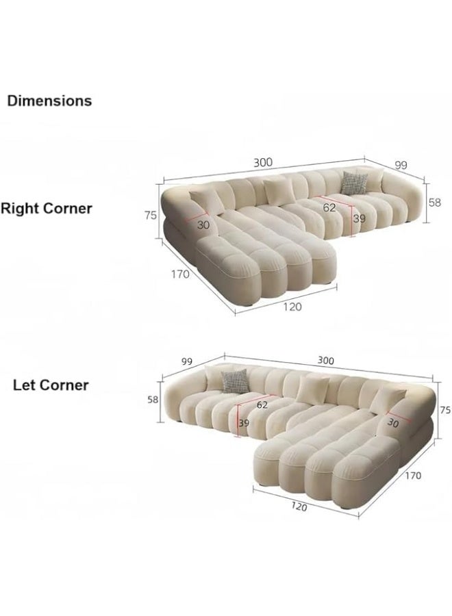 Poppins HOME Fabric Overstuffed Multifunctional Sofa Set â€“ Multiple Options Available (Right, L Shape with Chair and Ottoman) - Image 2