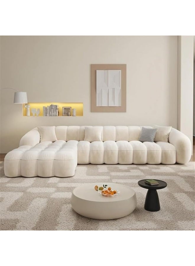 Poppins HOME Fabric Overstuffed Multifunctional Sofa Set â€“ Multiple Options Available (Right, L Shape with Chair and Ottoman) - Image 5