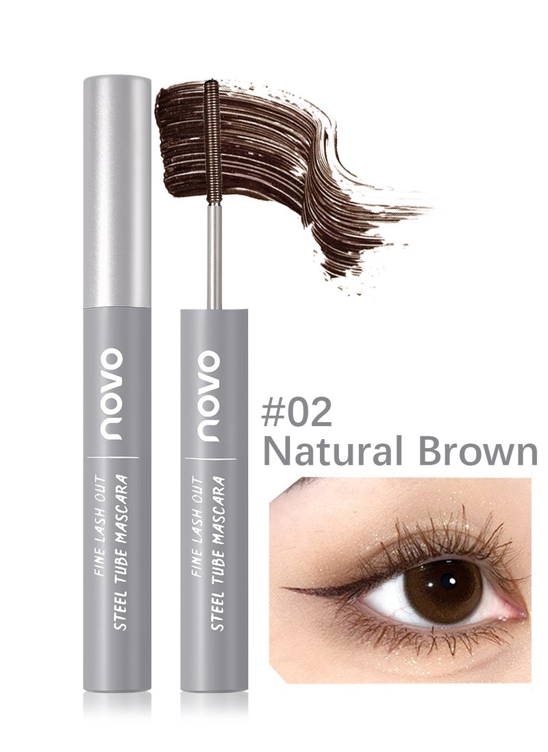 Novo Steel Tube Mascara, Volumizing Lengthening Defining Lifting Curling Multiplying Eye Makeup Lash Extension, No Smudging Long Lasting Waterproof Mascara for Women  - Image 1