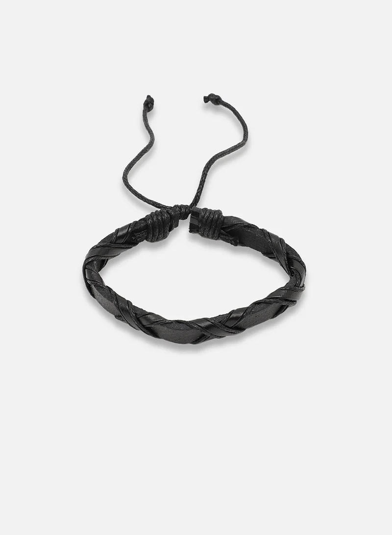 SOHI Trendy Casual Pu Leather Designer Artificial Bracelet Jewellery