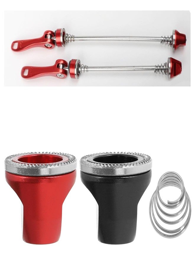 Create idea 2Pcs M5 Bicycle Hubs Nut with 4Pcs Quick Release Skewers Spring Bicycle Quick Release Rod Nuts Accessories for Spit Hollow Shaft Fixed Rod - Image 3