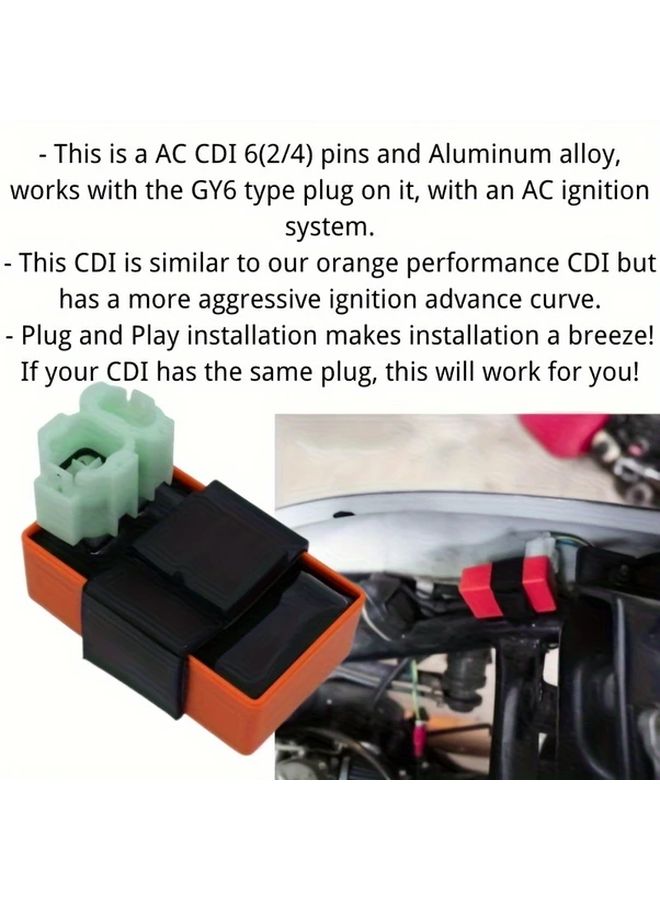 مجموعة ملف إشعال CDI عالية الأداء مع شمعات الإشعال 3 قطع لمحركات GY6 سعة 50CC و125CC و150CC - Image 4