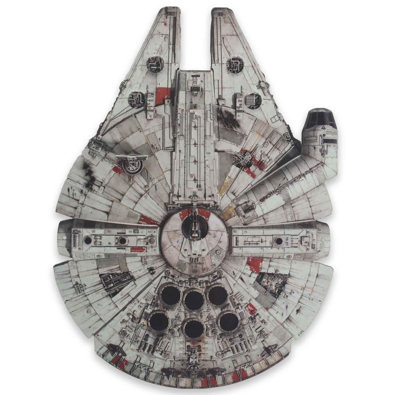 Disney Star Wars Millennium Falcon Aerial View Embossed Metal Sign  Vintage Millennium Falcon Wall Decor for Home
