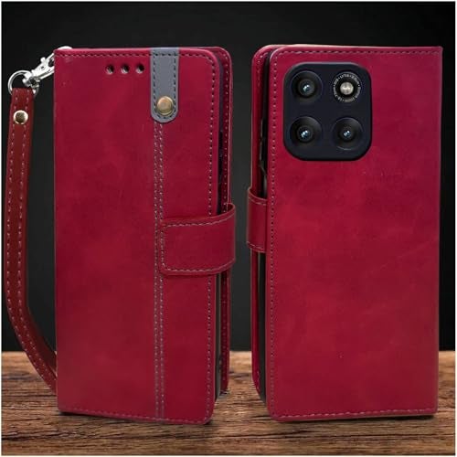Excelsior Flip Case for Motorola Moto Edge 60 Pro | Premium PU Leather | Full Protection (Red) - Image 1