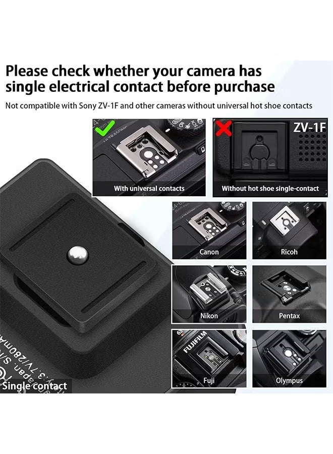 فلاش كاميرا صغير F1 Speedlite لكاميرات Ricoh (GR3/GR3X، إلخ.) Nikon/Canon/Fuji، كاميرات الأفلام الرقمية، فلاش الحذاء الساخن الصغير لكاميرا DSLR (غير متوافق مع Sony ZV-1F). - Image 2