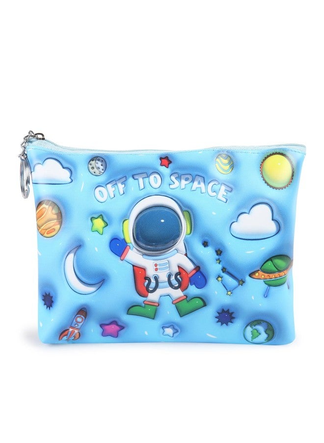 FANGSU | Pencil Pouch for Kids, Pencil Box for Kids, School Supply Organizer for Students, Stationery Box Pouch (Space) - Image 1