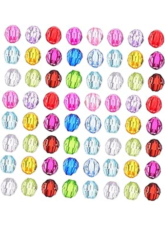 Multicolored Faceted Plastic Spacer Beads For Jewelry Making DIY Craft Bulk - Image 1