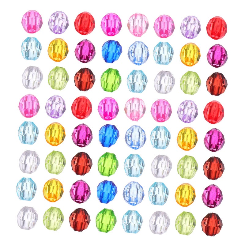 Multicolored Faceted Plastic Spacer Beads For Jewelry Making DIY Craft Bulk - Image 2