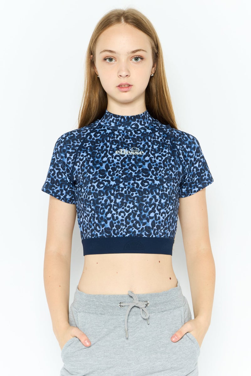 Ellesse Women Sportswear Fit Short Sleeves Training Top, Navy Combo - Image 1