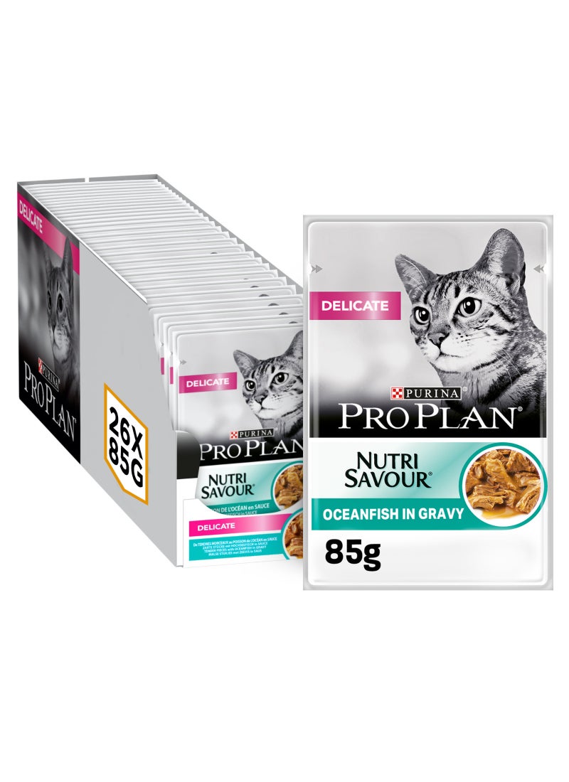 Purina Pro Plan طعام قطط رطب دقيق، سمك المحيط في صلصة - Image 2
