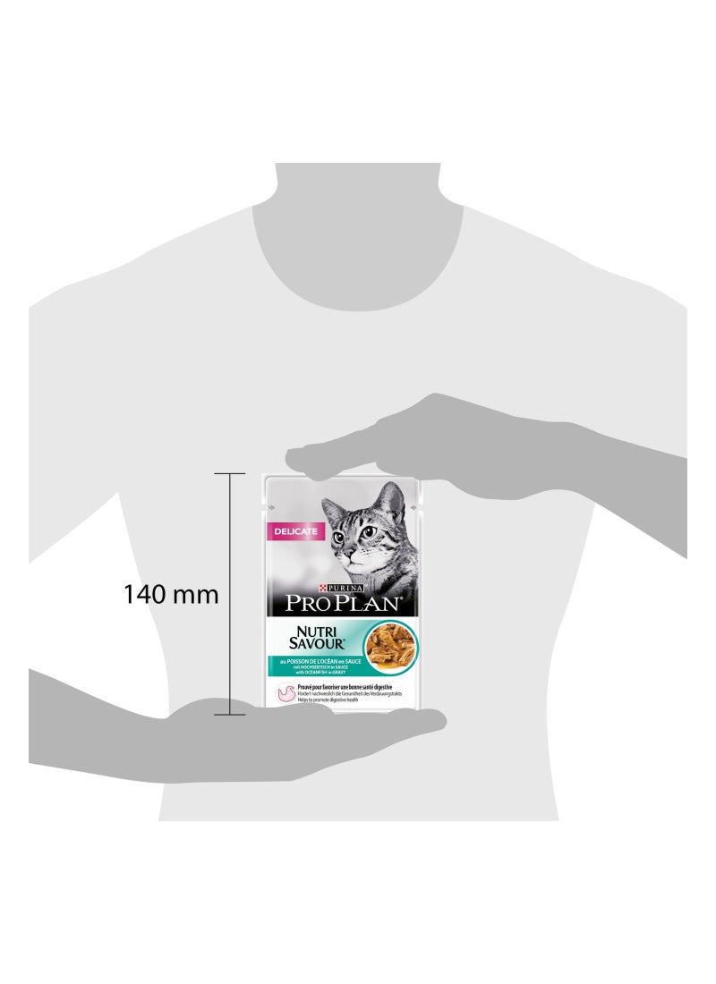 Purina Pro Plan طعام قطط رطب دقيق، سمك المحيط في صلصة - Image 5