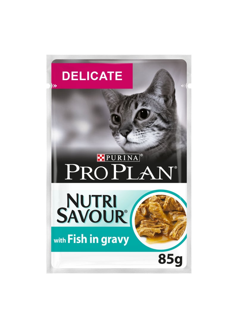 Purina Pro Plan طعام قطط رطب دقيق، سمك المحيط في صلصة - Image 1