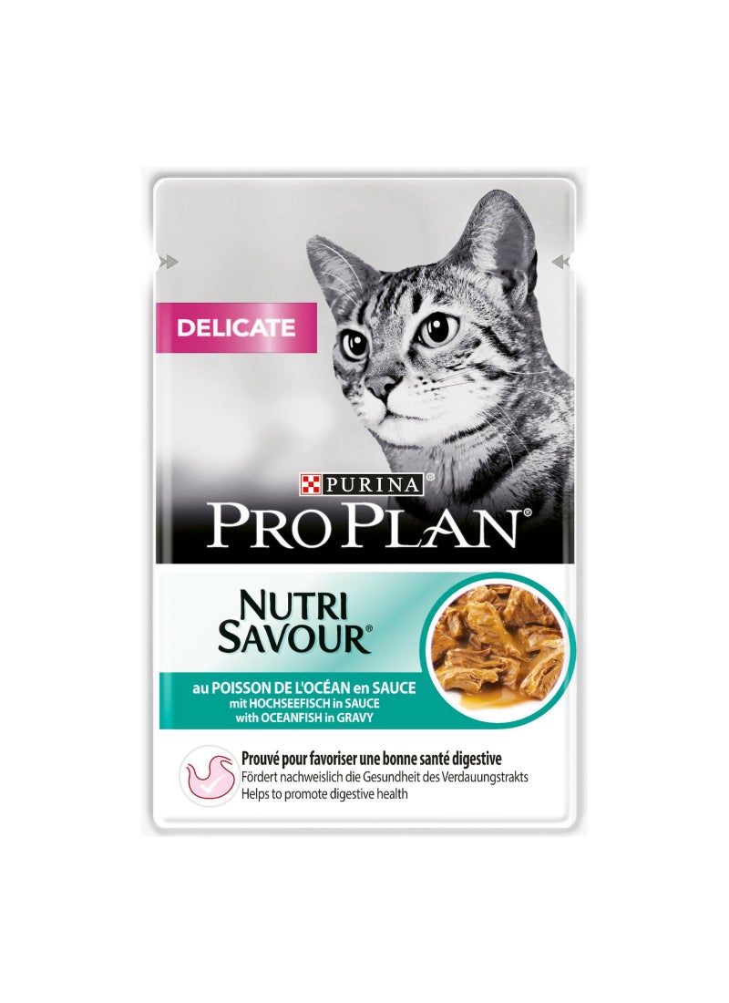 Purina Pro Plan طعام قطط رطب دقيق، سمك المحيط في صلصة - Image 3