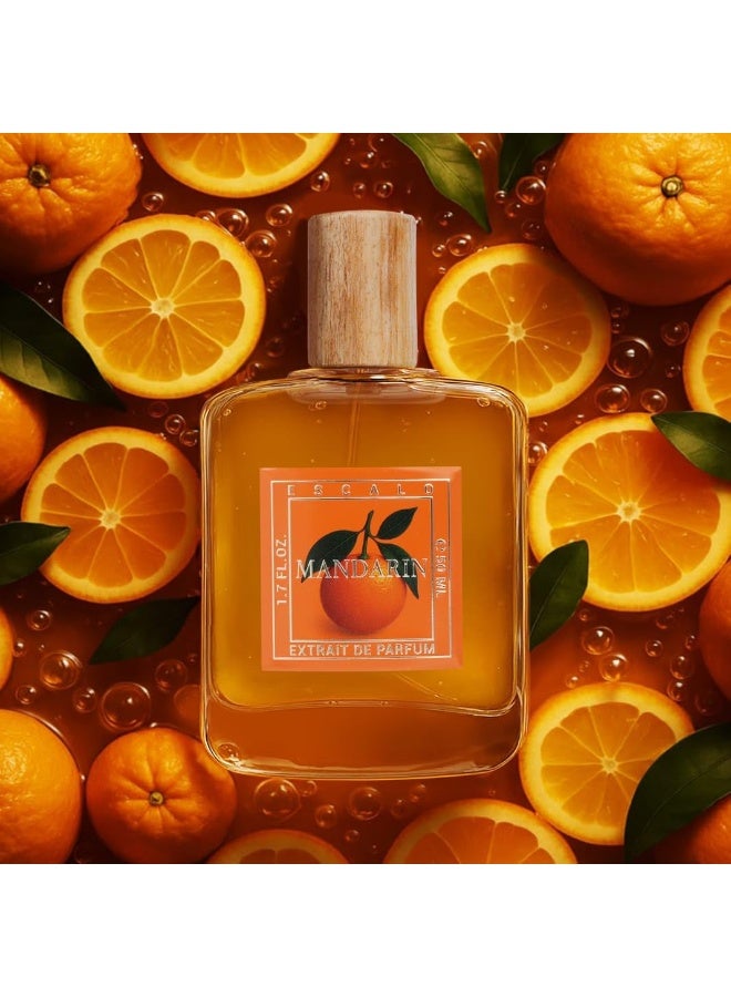 ESCALO عطر إيسكالو ماندرين، 50 مل، مستخلص عطر، عطر فواكه وحمضيات منعش مع زهور بيضاء، عسل وفانيليا – لامع، (50 مل، ماندرين) - Image 1