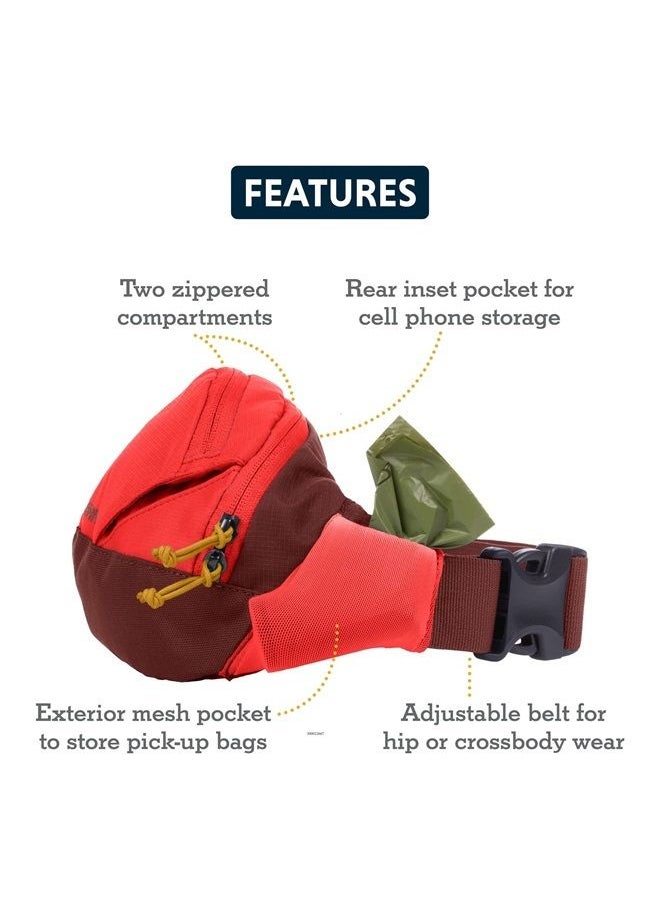 RUFFWEAR , Home Trail Hip Pack, Waist-Worn Gear Bag for Hiking & Camping with Dogs, Red Sumac  - Image 2