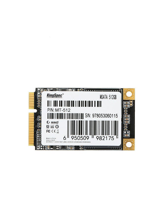 KingSpec - MSATA MINI PCI-E 512G MLC Digital Flash SSD Solid State Drive Storage Devices for Computer PC Desktop Laptop - Image 1