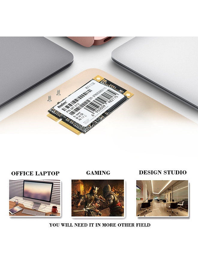 KingSpec - MSATA MINI PCI-E 512G MLC Digital Flash SSD Solid State Drive Storage Devices for Computer PC Desktop Laptop - Image 1