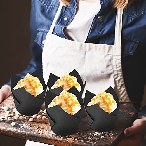 Xindtek Baking Cups 100-Count Muffin Cups Standard Tulip Muffin Cupcake Natural Cupcake Paper Liners for Wedding Birthday Christmas Party Baby Shower Anniversaries All Festivals - Image 2
