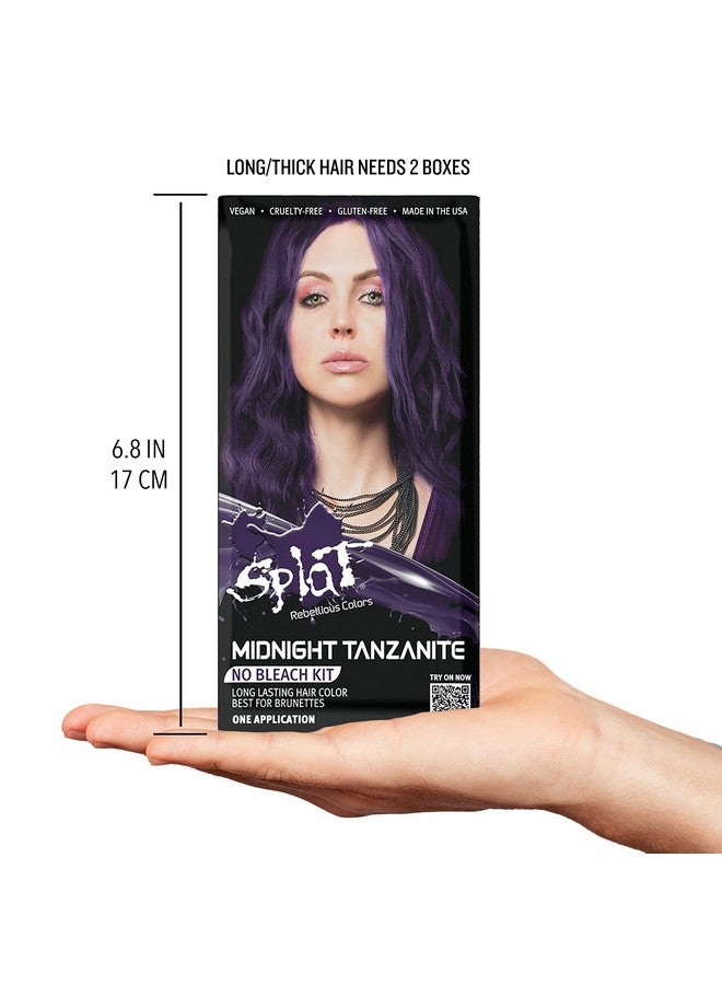 SPLAT ; Midnight Complete Kit ; Hair Dye ; Semipermanent ; Long Lasting ; Vegan And Crueltyfree (Midnight Tanzanite) - Image 5