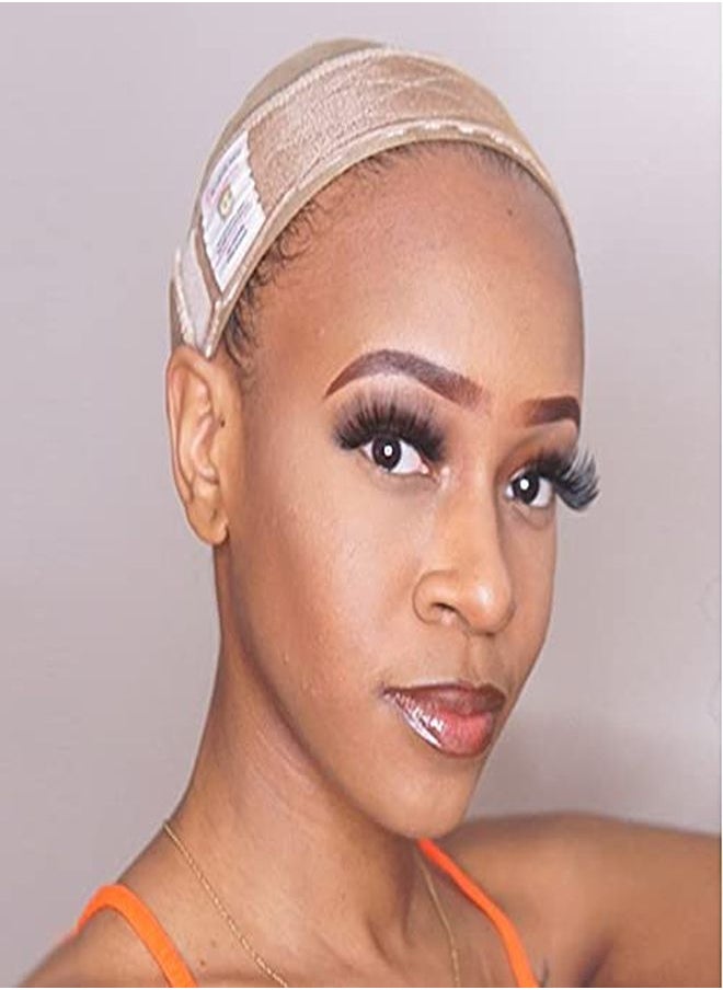 Dreamlover 2 Pack Elastic Wig Grip Headband, Adjustable Thin Velour Wig Scarf Hat Grip Band, Nude  - Image 5