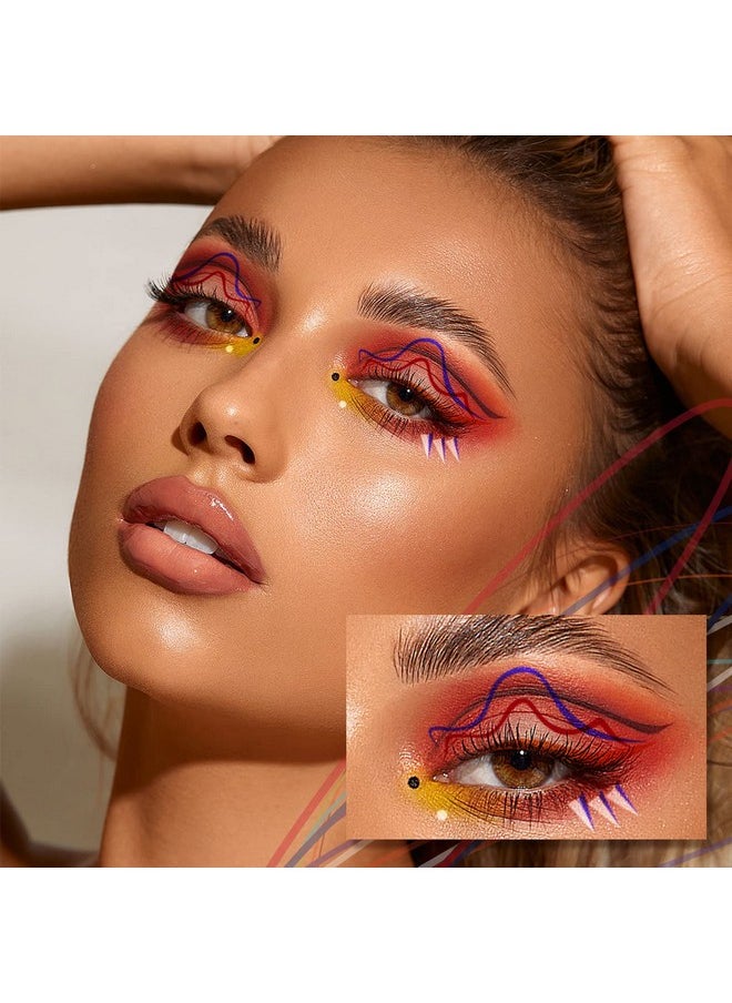 Anglicolor 6Pcs Matte Colored Liquid Eyeliners Delineador De Ojos De Colores Set Colorful Eye Liner Liquid Color Eyeliner Eye Makeup For Gifts Bright Colors Waterproof Smooth & No Fading (6 Colors)  - Image 2