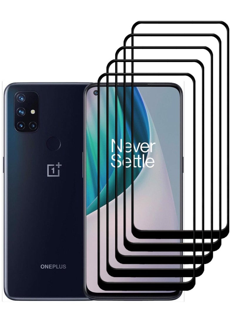 ACLIX 5 Pieces Antistatic ESD Dustproof Premium Quality High Definition Tempered Glass Screen Protector Designed For OnePlus Nord N10 5G - Image 1