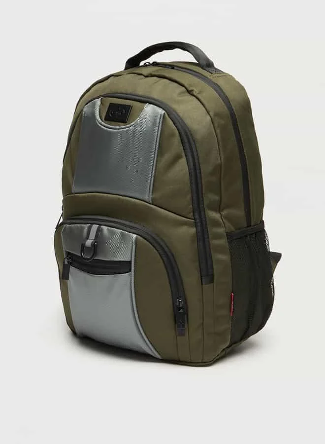 Ecko Unltd. Ecko Unltd Panel Detail Backpack with Adjustable Straps and Zip Closure