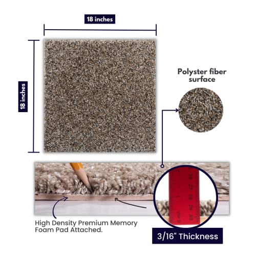 SMART SQUARES THE SIMPLE FLOORING SOLUTION Smart Squares Walk in The Park Premium Made in The USA Carpet Tiles 18x18 Inch, Soft Padded, Seamless Appearance, Peel and Stick for Easy DIY Installation (10 Tiles - 22.5 Sq Ft, 314 Copper Mine) - Image 2