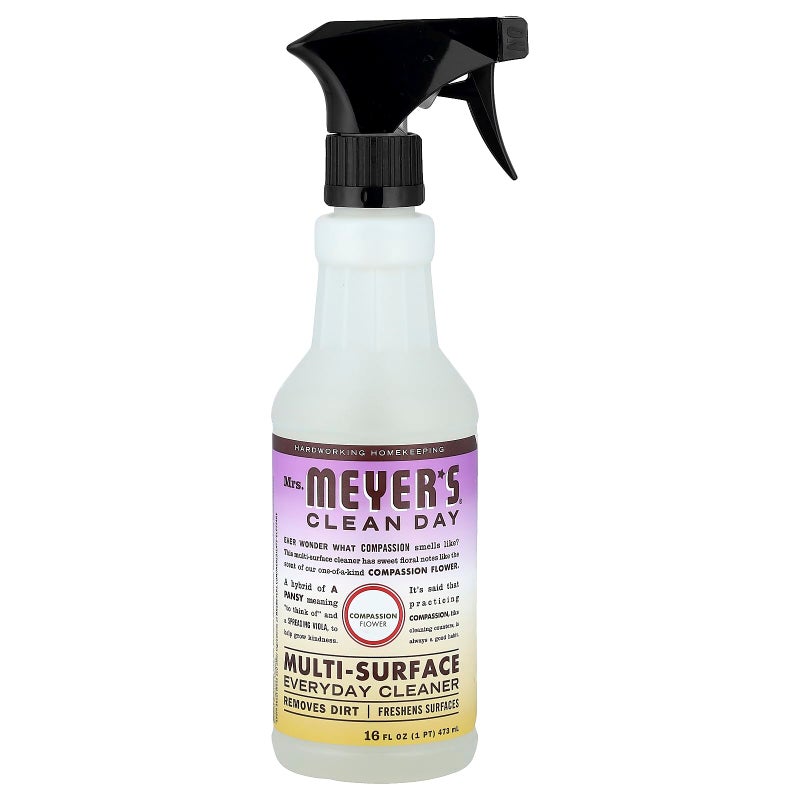 MRS. MEYER'S CLEAN DAY Multi-Surface Everyday Cleaner, Compassion Flower Scent, 16 Ounce Bottle - Image 1