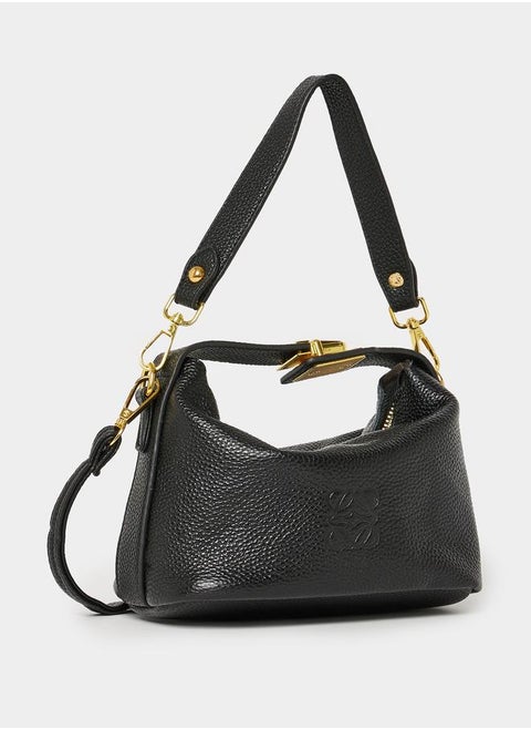 Styli Textured Crossbody Bag with Adjustable Strap