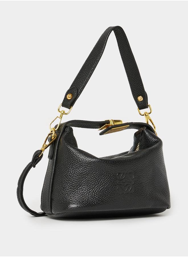 Styli Styli Textured Crossbody Bag with Adjustable Strap  - Image 1