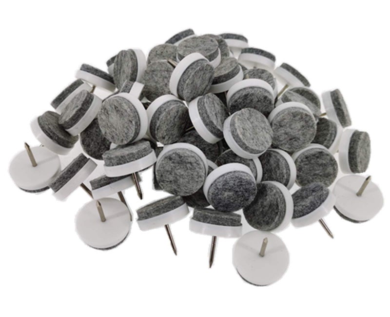 ALIMITOPIA 40pcs Furniture Felt Pad Heavy Duty Nail-on Chiar Slider Glide Pad Floor Protector for Wooden Furniture Chair Tables Leg Feet(Φ22mm or 0.87";White) - Image 1