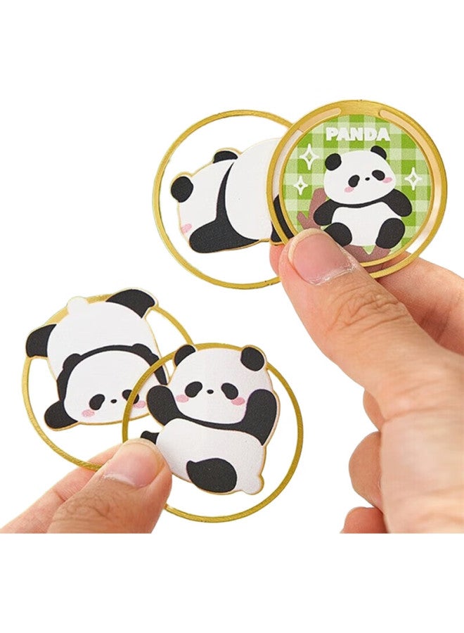 Jiamo Panda Metal Bookmark, Cute Creative Cartoon Chinese Style, Hollow-Out Bookmark, Page Marker, Children'S Student Reward, Back-To Season Gift, Teacher'S Day Companion Gift - Image 2
