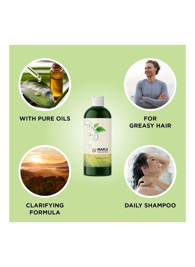 Maple Holistics شامبو للشعر الدهني - شامبو م clarifying للشعر الدهني ومنظف لفروة الرأس الجافة - شامبو تنظيف عميق لفروة الرأس الدهنية مع زيوت أساسية نقية للعناية بالشعر - Image 1