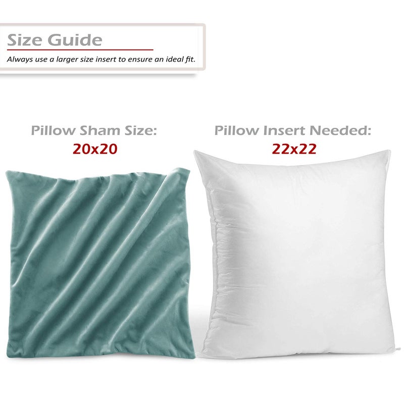 Nestl Throw Pillow Covers  Cozy Velvet Decorative Outdoor Pillow Covers 20X20 Inches  Soft Solid Cushion Covers for Sofa  Bed and Car  Set of 4 - Teal - Image 2