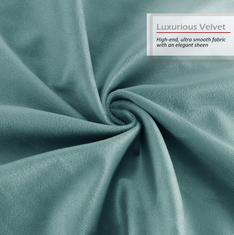 Nestl Throw Pillow Covers  Cozy Velvet Decorative Outdoor Pillow Covers 20X20 Inches  Soft Solid Cushion Covers for Sofa  Bed and Car  Set of 4 - Teal - Image 5