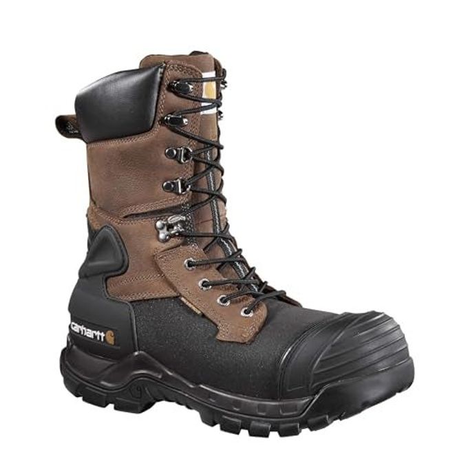 carhartt Men'S Cmc1259 10" Waterproof Insulated Comp Toe Pac Boot,Brown/Black,8.5 M Us - Image 4