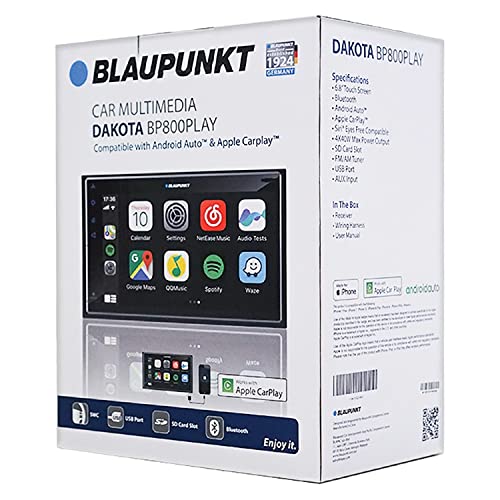 Blaupunkt بلوبونكت BP800PLAY داكوتا BP800PLAY جهاز استقبال وسائط رقمية مزدوج DIN مقاس 6.8 بوصة مع بلوتوث، أبل كار بلاي، وأندرويد أوتو - Image 3
