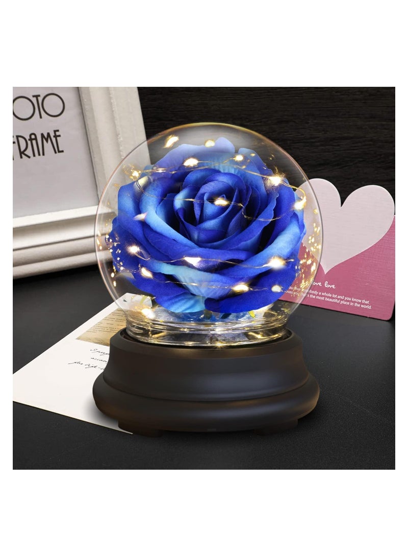 Generic Elegant Rose in Glass Dome - Perfect Birthday & Anniversary Gifts for Women, Artificial Flower Decor for Mom & Special Occasions  - Image 1
