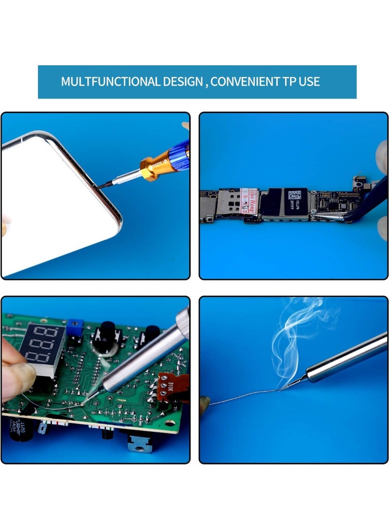 ‌S-130 Heat-Resistant Silicone Soldering Mat (13.8"×9.8") - 932°F Rated, with Scale Ruler & Screw Holders‌ - Image 3