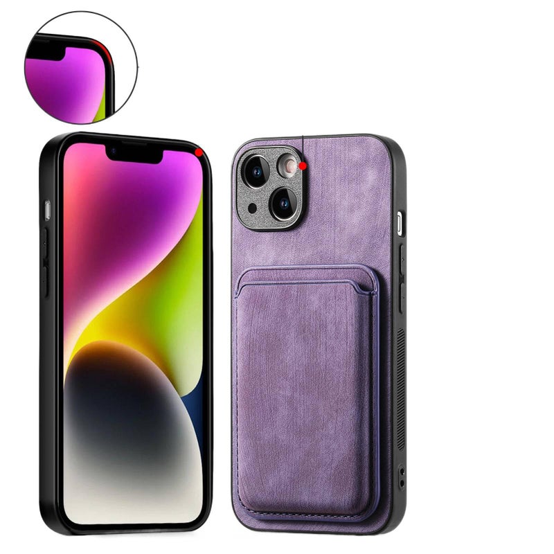 Leather Texture MagSafe Case for iPhone 16 / 16 Plus / 16 Pro / 16 Pro Max with Card Holder and Drop Protection plus Shockproof plus Strong Magnetic plus Scratch Resistant in Green - ModaStar - Image 4