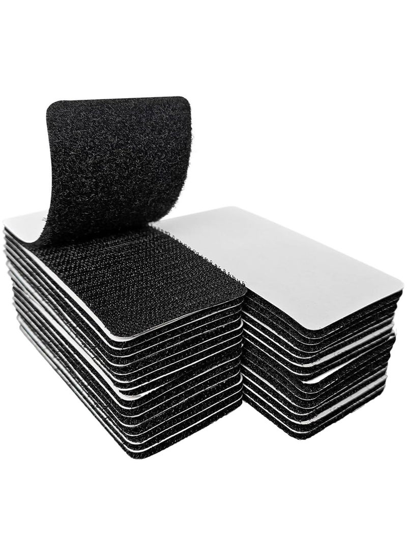 5x10 CM Hook and Loop Strips with Adhesive, Nylon Heavy Duty Hook and Loop Tape, Excellent Grip, Non-Adhesive, Interlocking Tape,for Sewing, Crafting,DIY,Wall Adhesive Strips - 30 Sets - Image 1