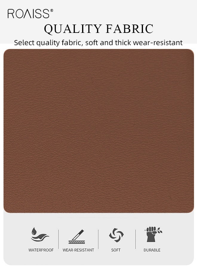 roaiss Brown Underarm Bags for Women Horizontal Square PU Material Simple Shoulder Bag Ladies Fashion Large Capacity Handbags Suitable for Daily Use Work Casual Outfit  - Image 4