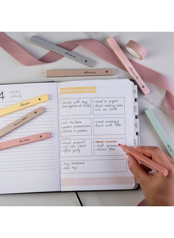 DIVERSEBEE Bible Highlighters with Soft Chisel Tip, 8 Pack Assorted Colors Pens No Bleed, Quick Dry, Cute Aesthetic Markers, Bible Study Journaling Supplies and Accessories (Boho) - Image 5